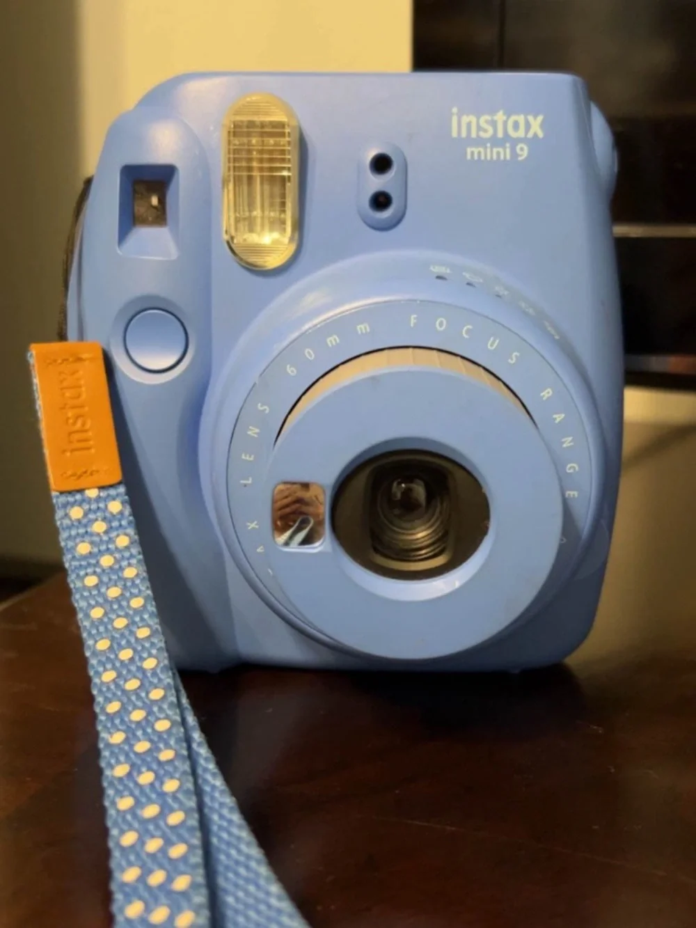 Fujifilm instax mini 9 Compact Instant Camera - Light Blue with Blue Strap